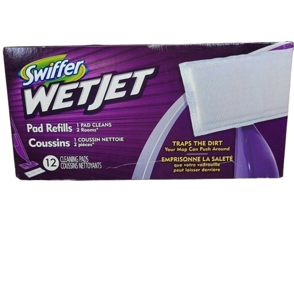 Swiffer WetJet Pad Refills 12 Count White All In One Power‎ Mop Replacement Pads